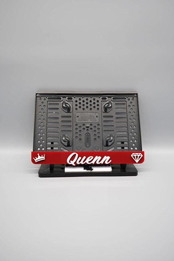 QUENN 3D KABARTMALI PLEKSİ KIRMIZI MOTOR PLAKALIĞI