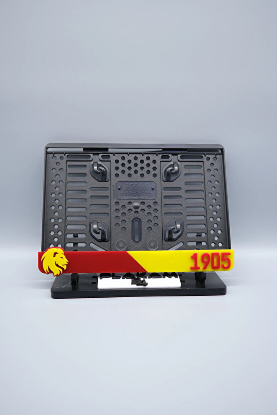 SARI KIRMIZI TARAFTAR 3D KABARTMALI PLEKSİ MOTOR PLAKALIĞI