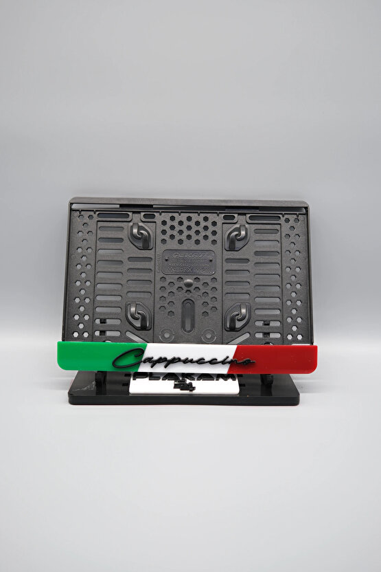 CAPPUCINO 3D KABARTMALI İTALYA PLEKSİ MOTOR PLAKALIĞI