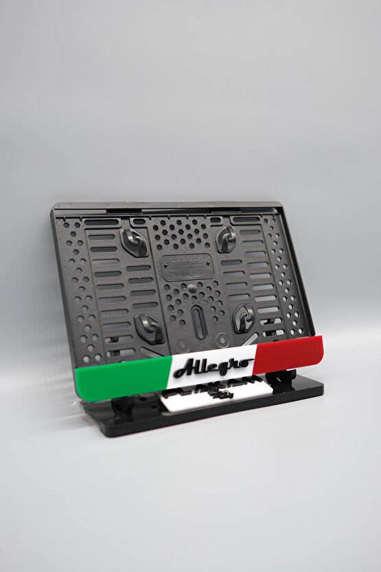 İTLYA ALLEGRO 3D KABARTMALI PLEKSİ MOTOR PLAKALIĞI