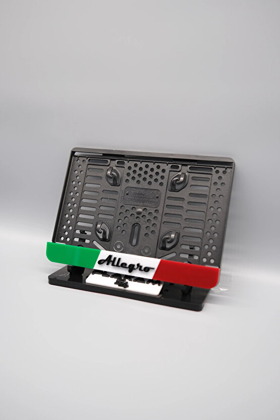 İTLYA ALLEGRO 3D KABARTMALI PLEKSİ MOTOR PLAKALIĞI