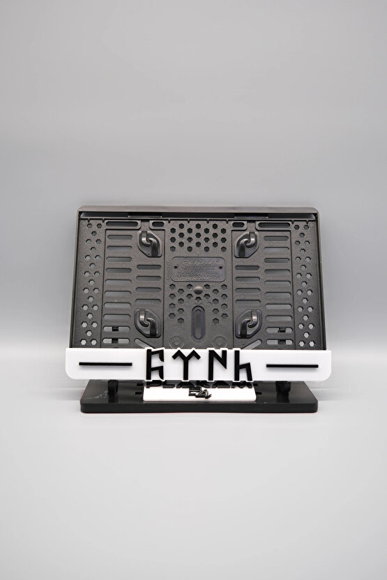 GÖKTÜRKÇE TÜRK YAZILI 3D KABARTMALI PLEKSİ MOTOR PLAKALIĞI