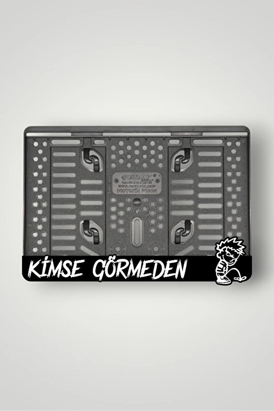 KİMSE GÖRMEDEN 3D KABARTMALI SİYAH PLEKSİ MOTOR PLAKALIĞI