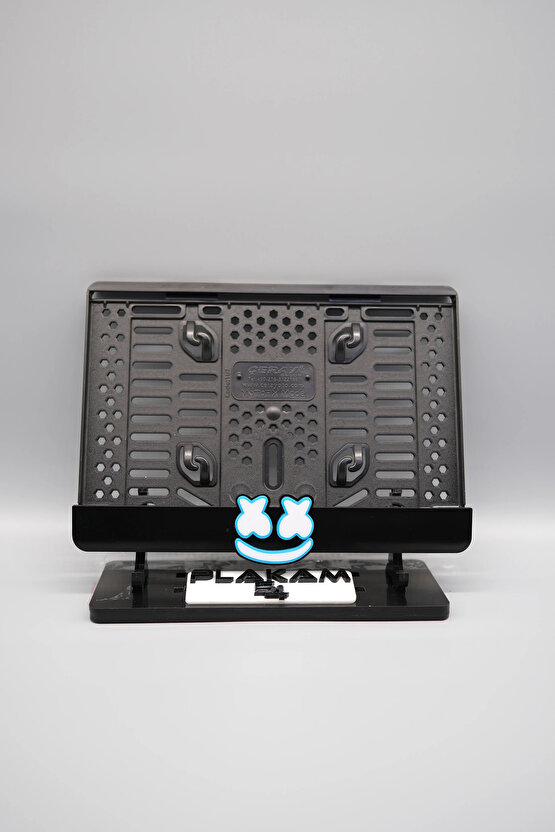 NEON YÜZ 3D KABARTMALI PLEKSİ MAVİ MOTOR PLAKALIĞI