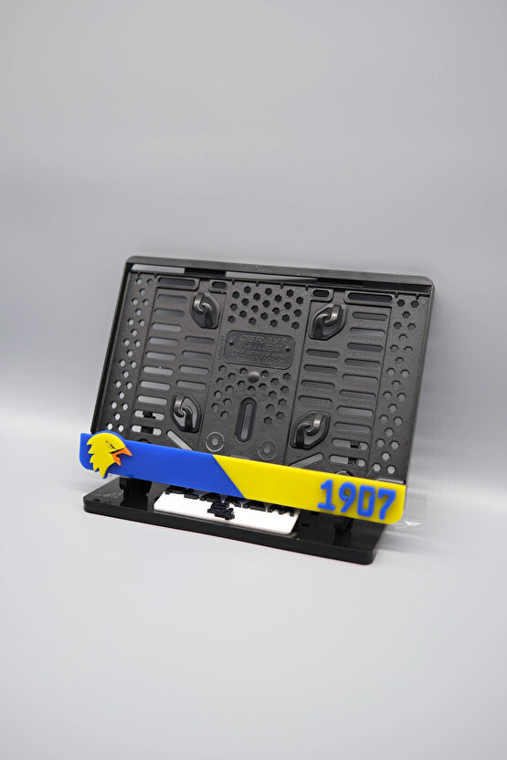 SARI LACİVERET TARAFTAR 3D KABARTMALI PLEKSİ MOTOR PLAKALIĞI