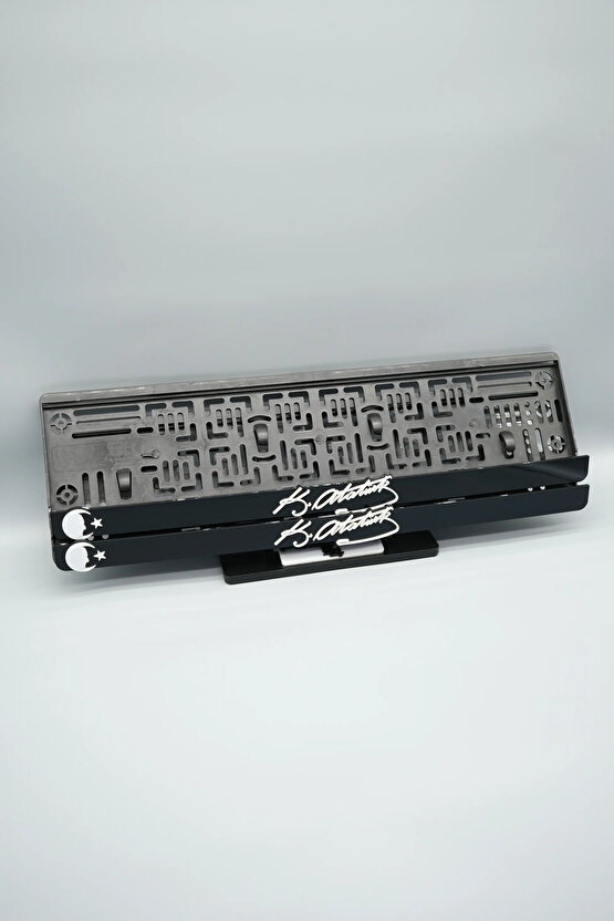 K.ATATÜRK BENZER İMZALI AY YILIDIZ 3D KABARTMALI PLEKSİ ARABA PLAKALIĞI