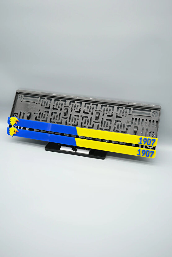 SARI LACİVERET TARAFTAR 3D KABARTMALI PLEKSİ ARABA PLAKALIĞI