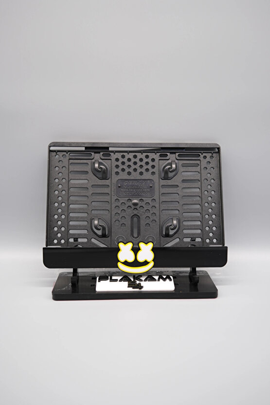 NEON YÜZ 3D KABARTMALI PLEKSİ SARI MOTOR PLAKALIĞI