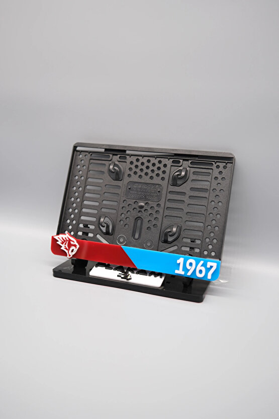 BORDO MAVİ TARAFTAR 3D KABARTMALI PLEKSİ MOTOR PLAKALIĞI