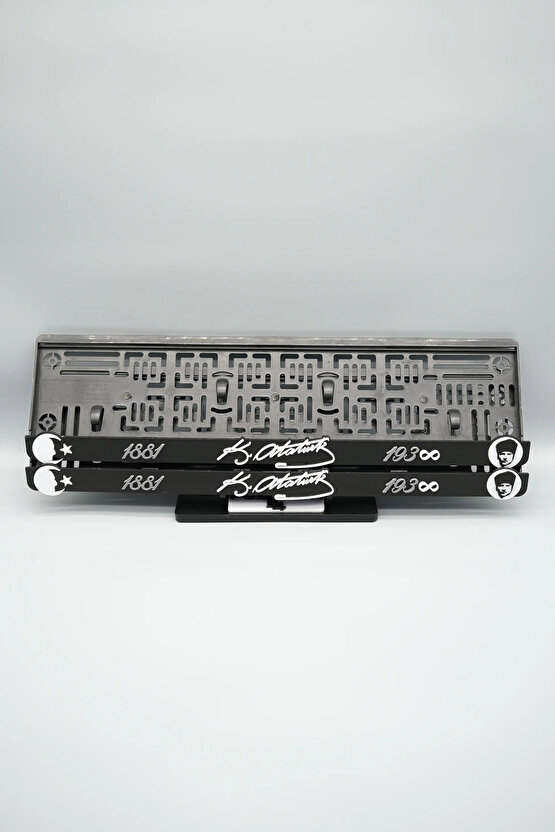 K.ATATÜRK POTRE, TARİH VE İMZA BENZER3D KABARTMALI PLEKSİ ARABA PLAKALIĞI