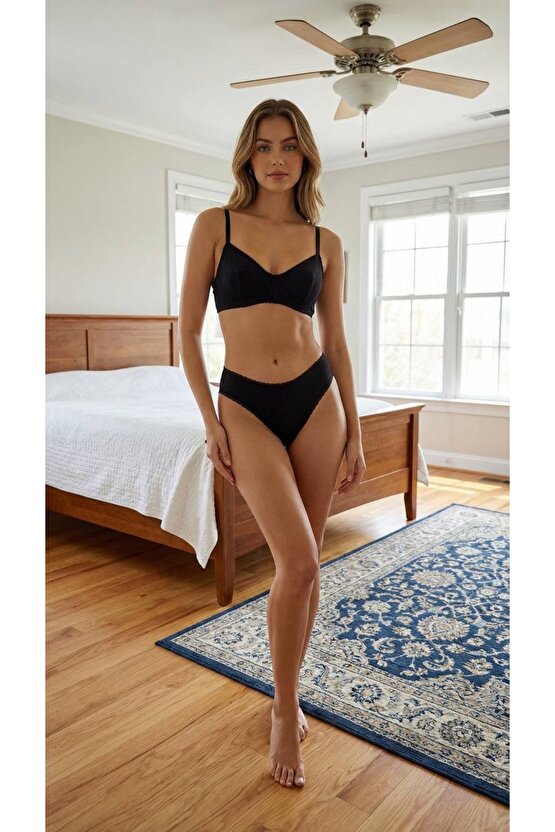 Soft Touch Pamuklu Balenli Sütyen Takımı