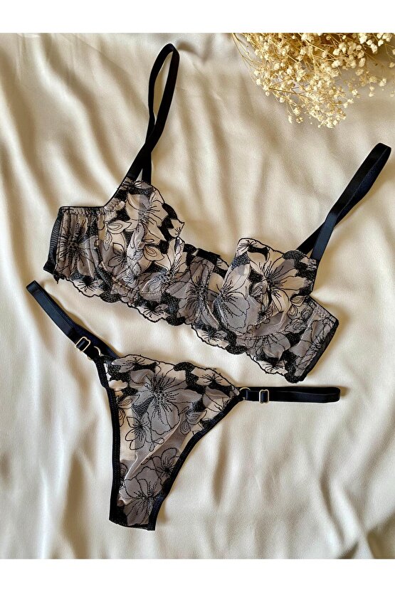 Siyah Dantel Sütyen takımı