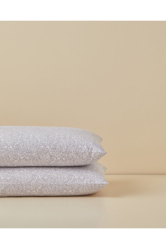 TIMELESS GARDEN Kolay Ütülenir 2li Yastık Kılıfı 50x70 cm Açık Mor