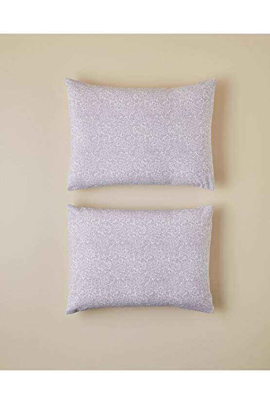 TIMELESS GARDEN Kolay Ütülenir 2li Yastık Kılıfı 50x70 cm Açık Mor