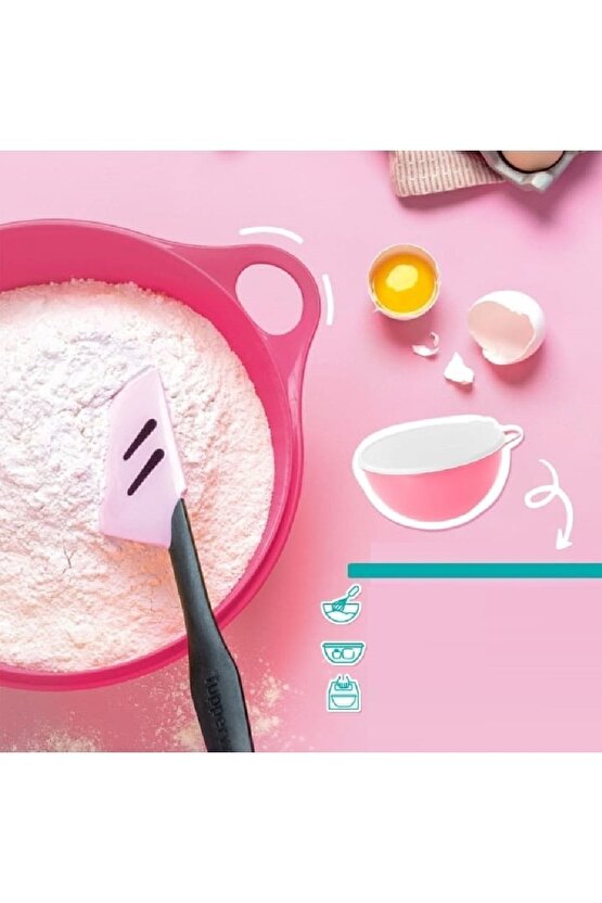 Miks 7,8 Lt Toz Pembe Miksim Saklama Mayalama Kabı Hsgl