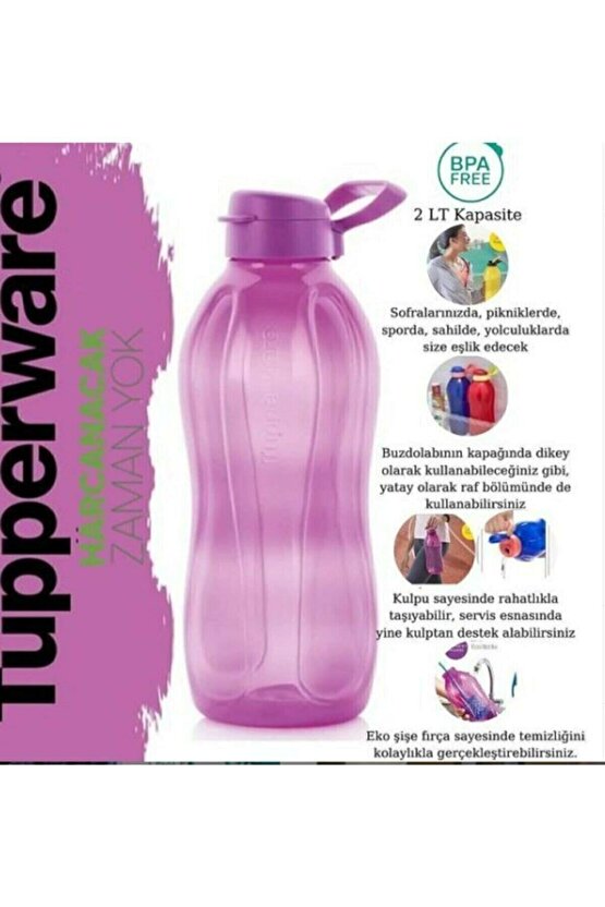 Tupperware Eko Şişe Suluk 2 Lt Mor