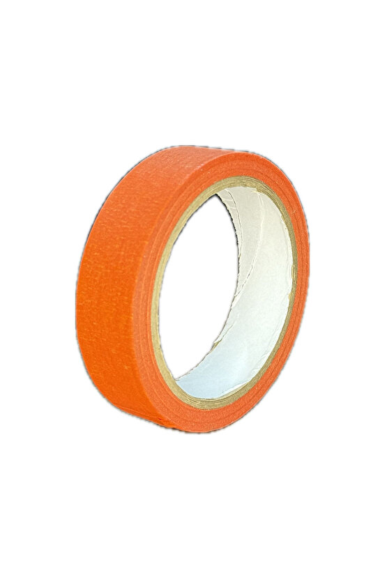 Renkli Maskeleme Kağıt Bant Boya Bandı 24mmx20mt Turuncu