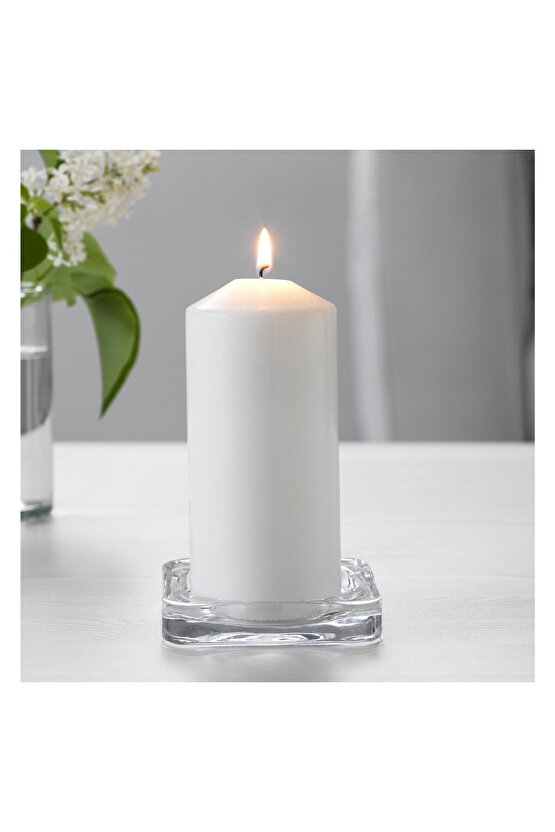 BLOK MUM 19 CM 70 SAAT + CAM MUM TABAĞI 10*10