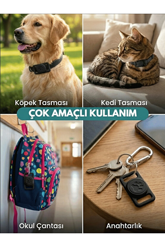 Kedi Köpek Takip Cihazı Android IOS Uyumlu Pet Evcil Hayvan Tasması Sim Kartsız Akıllı Takip Cihazı