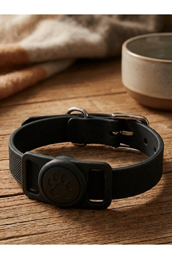 Boş Airtag Yuvalı Kedi Köpek Tasması Evcil Hayvan Pet Takip Cihazı Silikon Yaka Kılıfı Şık Tasarım