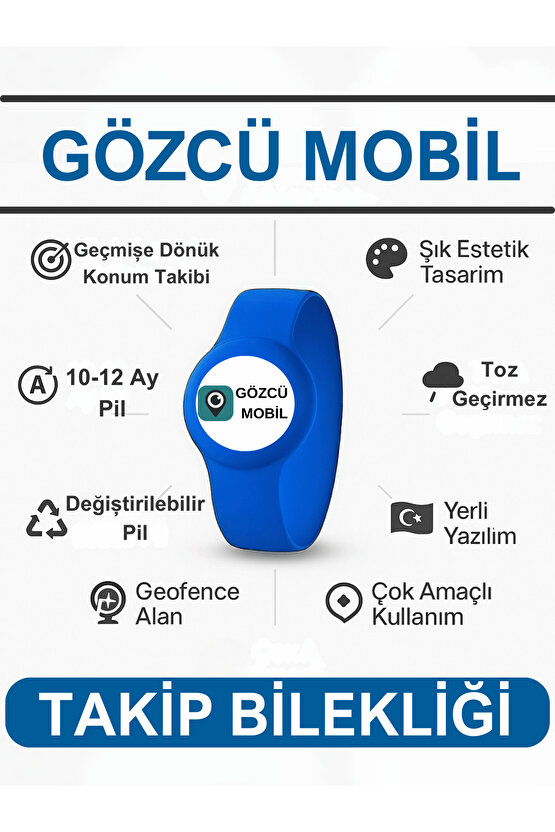 Takip Bilekliği IOS Android Uyumlu Çocuk Genç Yaşlı Hasta Takip Konum Bilekliği Takip Cihazı Simsiz