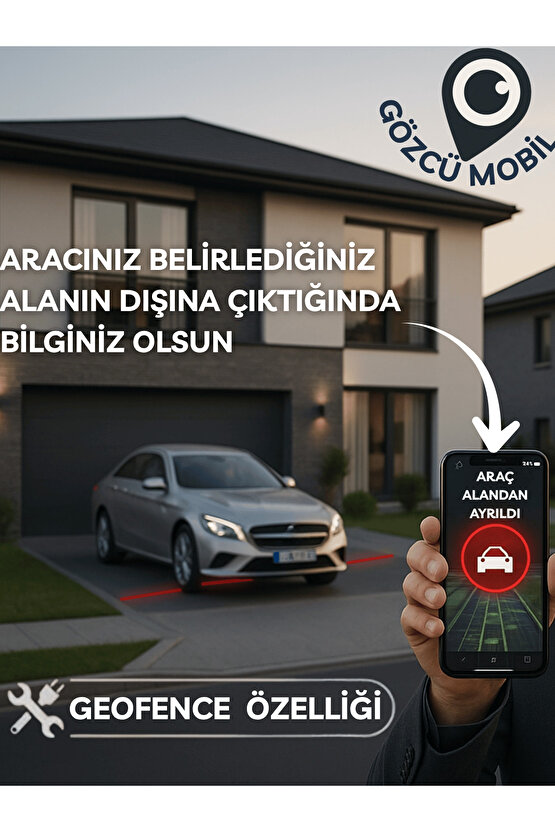 OBD Girişi Araç GPS Takip Cihazı Uyumlu Sistemi Anlık Konum Geçmişe Dönük Konum Takibi Geofence