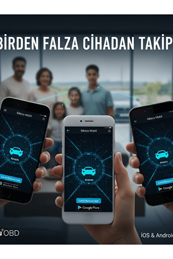 OBD Girişi Araç GPS Takip Cihazı Uyumlu Sistemi Anlık Konum Geçmişe Dönük Konum Takibi Geofence