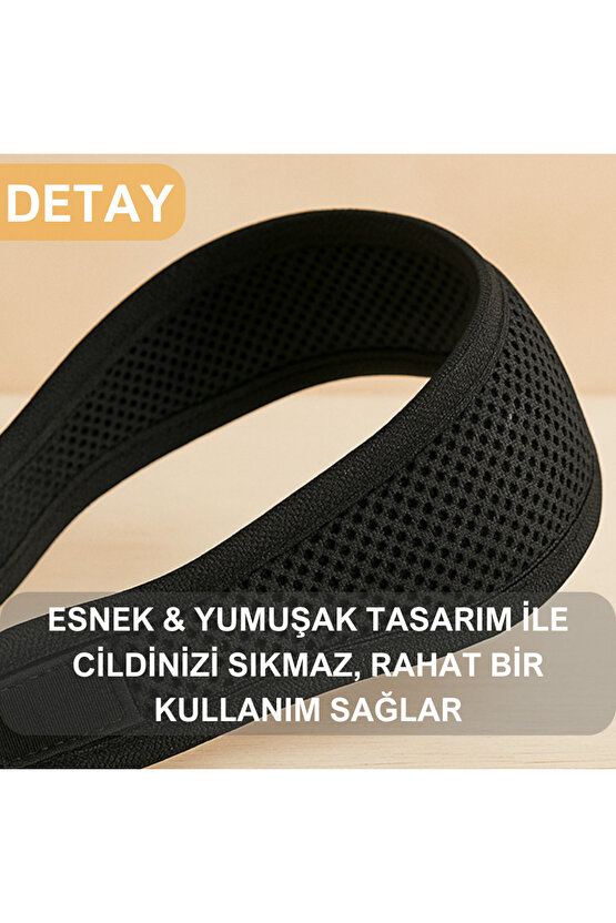 Fileli Saç Bandı 2li Set Makyaj Uygulama Cırtlı Hava Alabilir Cilt Bakım Yoga Spa Ter Sporcu Bandana