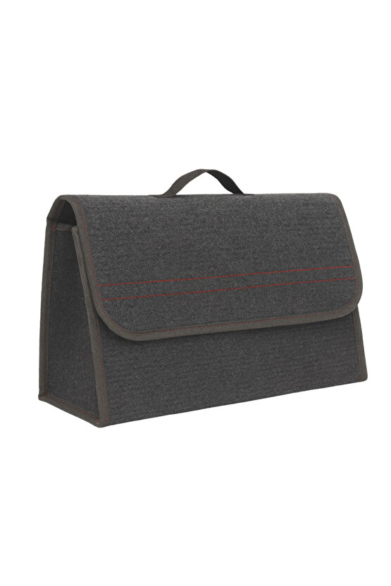 Beylini Premium Keçe Araç Bagaj Organizeri Suya Dayanıklı Pratik Taşınabilir Katlanabilir Gri