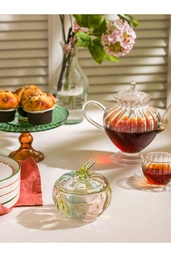 Renksiz Cam Kapaklı Şekerlik