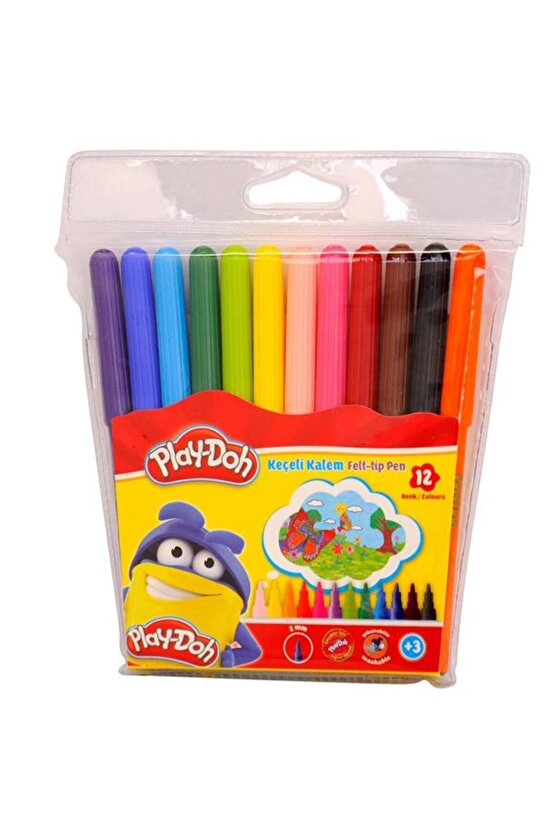 Play-Doh Keçeli Kalem Pvc 2 MM 12 Renk PLAY-KE005