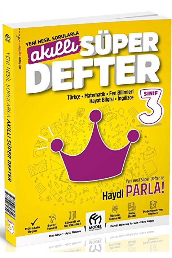 3. Sınıf Akıllı Süper Defter Tüm Dersler  Rıza Göçer  Model Eğitim Yayıncılık  9786257346948