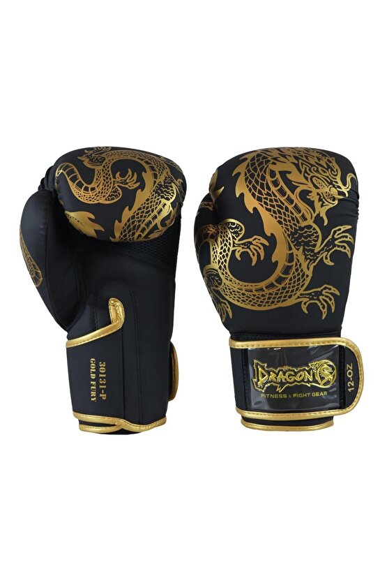 Gold Fury Boks Eldiveni Muay Thai Eldiveni ve Skull Gold 3,5 Mt Kuru Kafalı Boks Bandajı