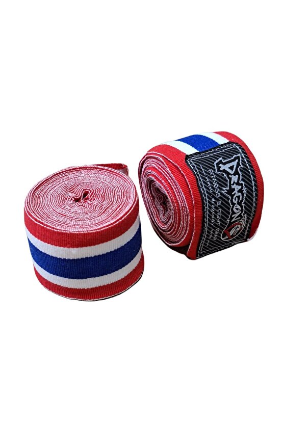83818 Thailand Bayraklı 3,5 Metre Elastik Bandaj Boks Bandajı Muay Thai Bandajı Kick Boks B