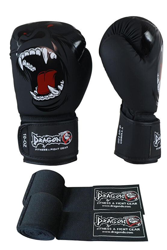 Gorilla Kick Boks Eldiveni Boks Eldiveni Muay Thai Boks Eldiveni Ve 3.5 Mt Bandajı 2li Set