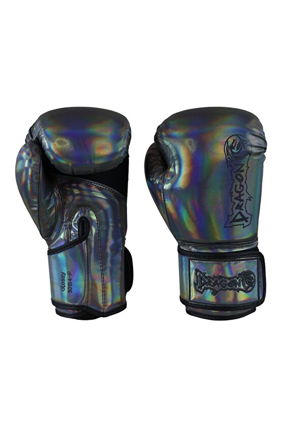 30134-P Glossy Boks Eldiveni Parlak Gri Kick Boks Eldiveni Muay Thai Eldiveni