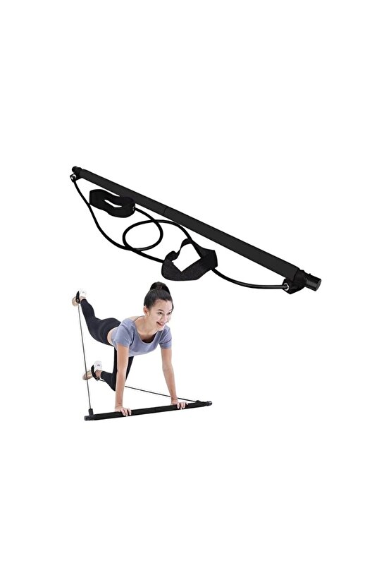 Squat Pilates Studio Evde Spor Egzersiz Çubuğu Kalça Basen Sıkılaştırıcı Pilates Barı Plates