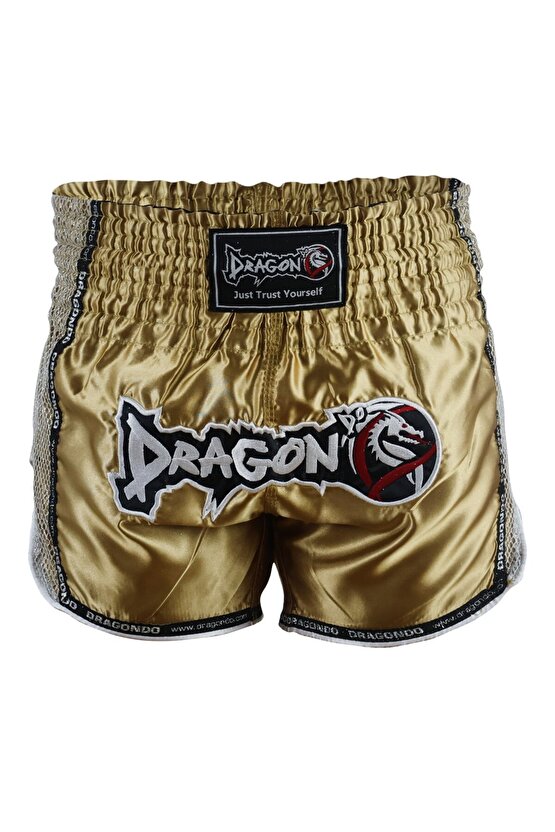 MT3076 Shiny Muay Thai Gold Kick Boks Şortu