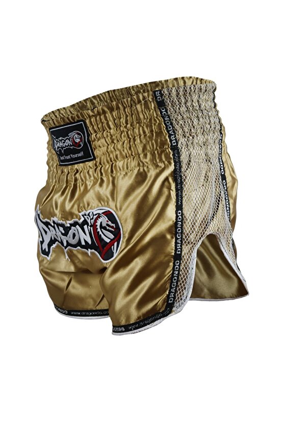 MT3076 Shiny Muay Thai Gold Kick Boks Şortu