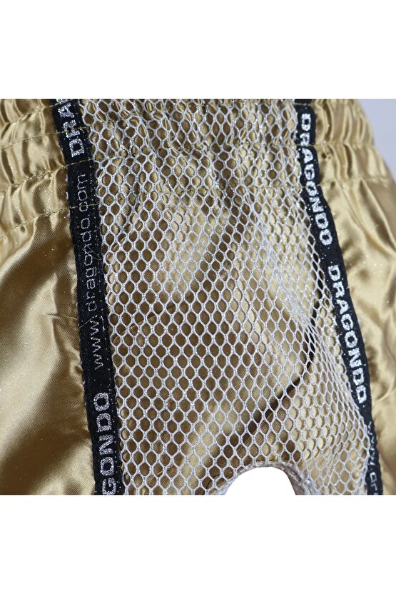 MT3076 Shiny Muay Thai Gold Kick Boks Şortu