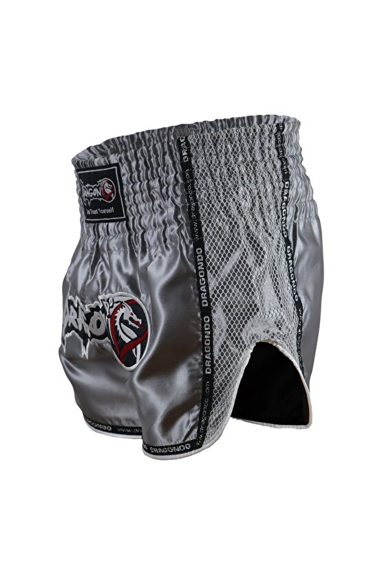 MT3076 Shiny Muay Thai Gri Kick Boks Şortu