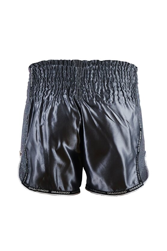 MT3076 Shiny Muay Thai Antrasit Kick Boks Şortu
