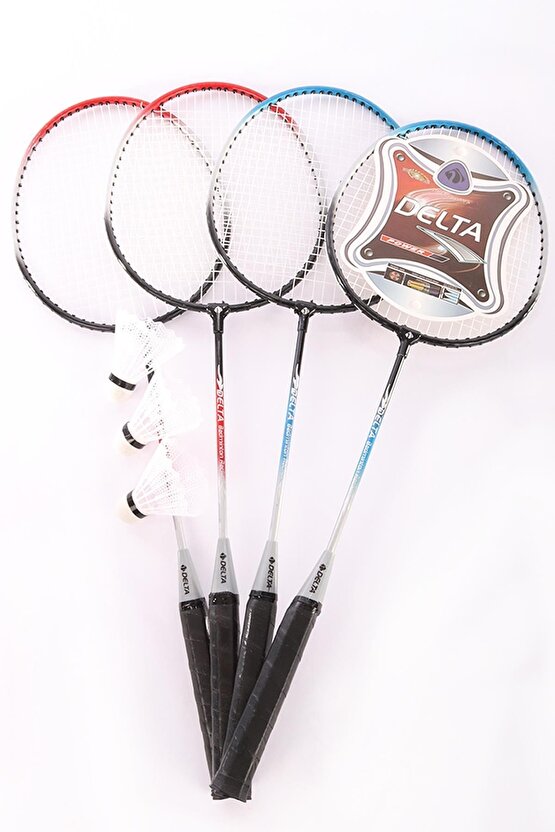 4 Adet Badminton Raketi İle 3 Adet Badminton Topu Ve Deluxe Badminton Çantası Dörtlü Grup Seti