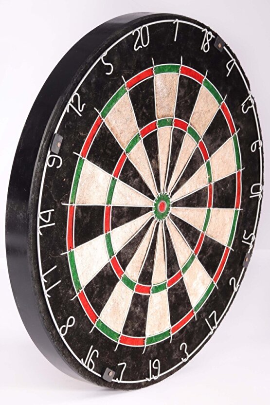 Sisal Dart Seti 45 Cm (18 İnç) Büyük Boy + 6 Dart Oku (18 Gr) Hedef Tahtası