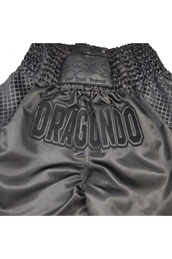 MT3025 Black Night Muay Thai Şortu Siyah Antrenman Şortu