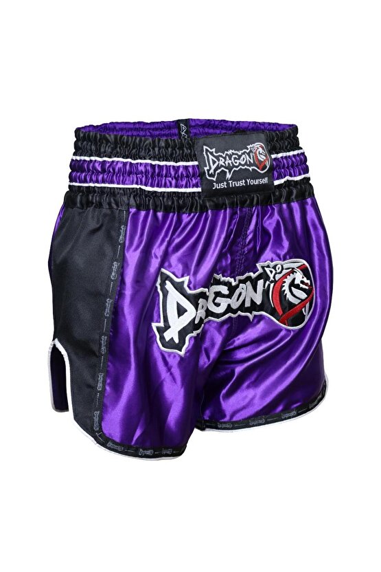 Dragon Retro Şort Muaythai Kick Boks 3,5 Mt Bandaj Ve Şeffaf Dişlik Kickboks Muay Thai Seti