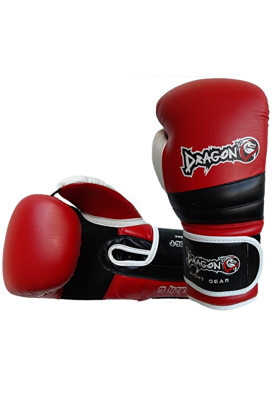 300963 DragonDo Attack 6 Boks Kıck Boks Muay Thai Eldiveni BAT2000 Bandajlı set