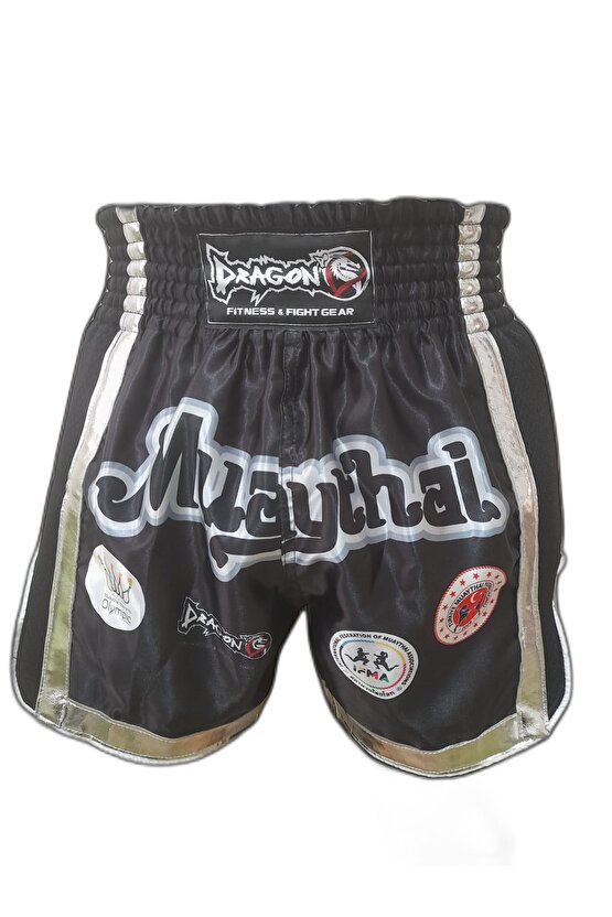Muaythai Şort Federasyon Onaylı Maç Şortu Ve Federasyon Logolu Dijital Baskılı Spor Atlet 2li Takım