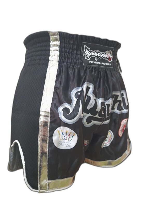 Muaythai Şort Federasyon Onaylı Maç Şortu Ve Federasyon Logolu Dijital Baskılı Spor Atlet 2li Takım