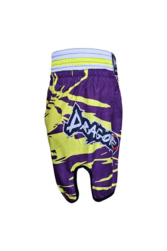 KB246 Kick Boks Şortu Kick Boxing Antrenman Şortu Dijital Baskılı Neon Şort